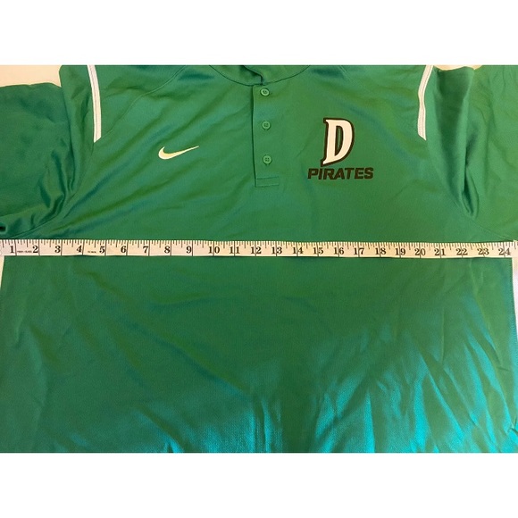 Nike Men's Golf Dri-Fit Pirates Athletic Green Polo Shirt Size XL Short Sleeve - Picture 9 of 11